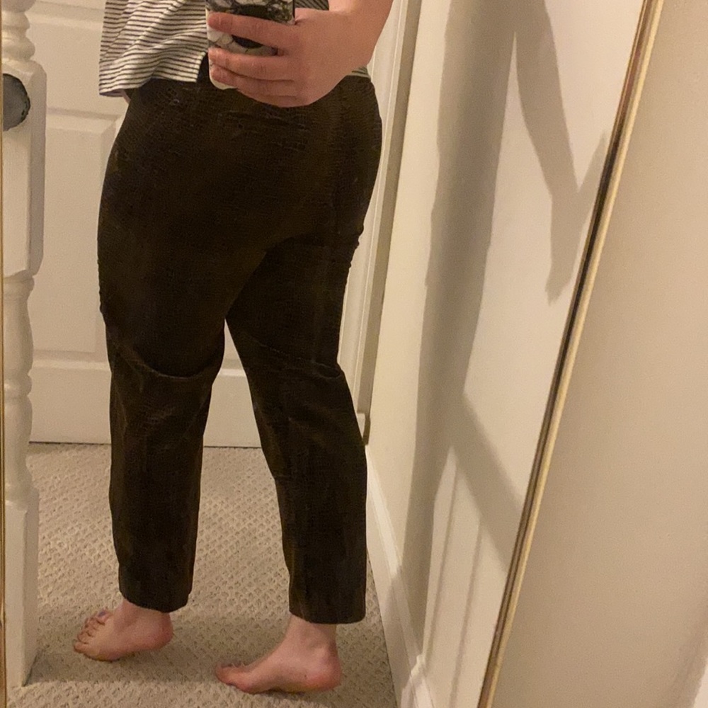Velour snakeskin pants